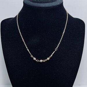 Avon Gold Tone And Caged Faux Pearls Choker Necklace (5678)